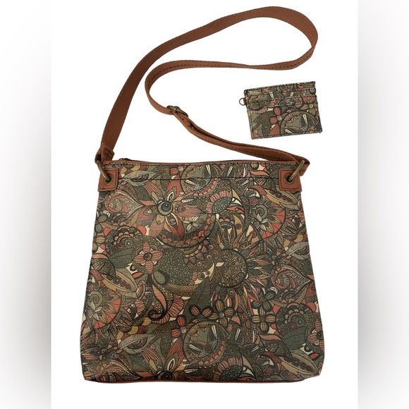 Sakroots Artist Circle Flat Crossbody with Credit Card Holder EUC - Picture 3 of 13